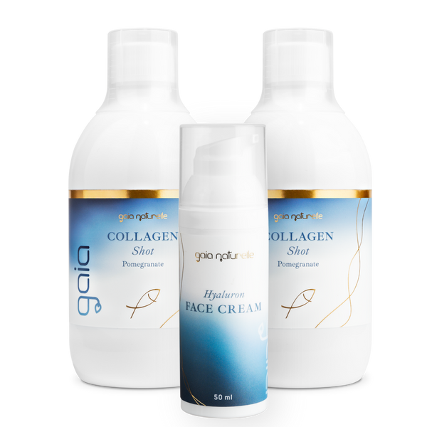 Paket - 2x Kolagen shot + Krema za lice s hijaluronom